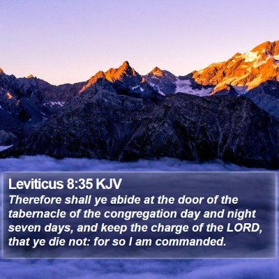 Leviticus 8:35 KJV Bible Verse Image