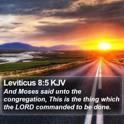Leviticus 8:5 KJV Bible Verse Image