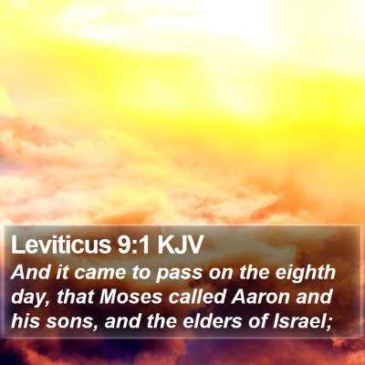 Leviticus 9:1 KJV Bible Verse Image