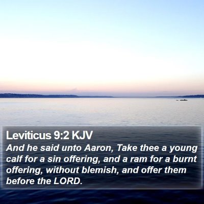 Leviticus 9:2 KJV Bible Verse Image