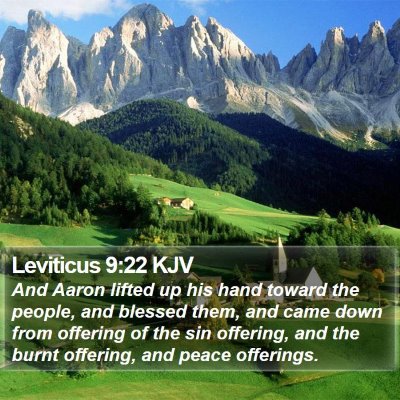 Leviticus 9:22 KJV Bible Verse Image
