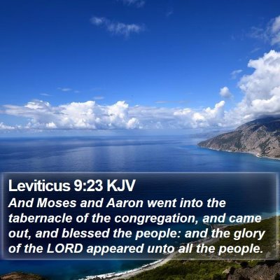 Leviticus 9:23 KJV Bible Verse Image