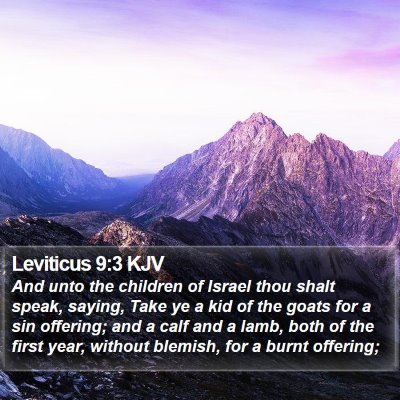Leviticus 9:3 KJV Bible Verse Image