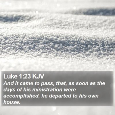 Luke 1:23 KJV Bible Verse Image