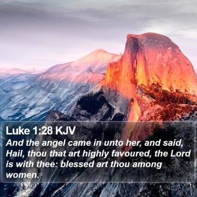 Luke 1:28 KJV Bible Verse Image