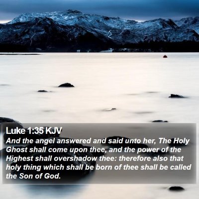 Luke 1:35 KJV Bible Verse Image