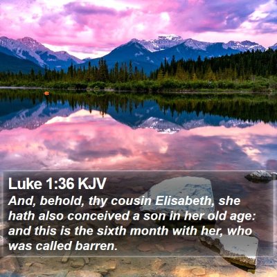 Luke 1:36 KJV Bible Verse Image