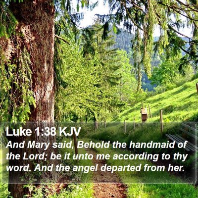 Luke 1:38 KJV Bible Verse Image