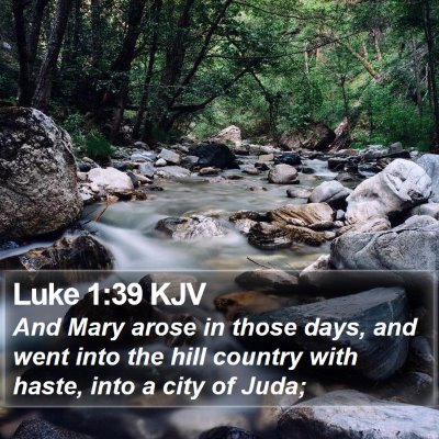 Luke 1:39 KJV Bible Verse Image