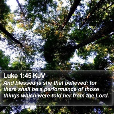 Luke 1:45 KJV Bible Verse Image