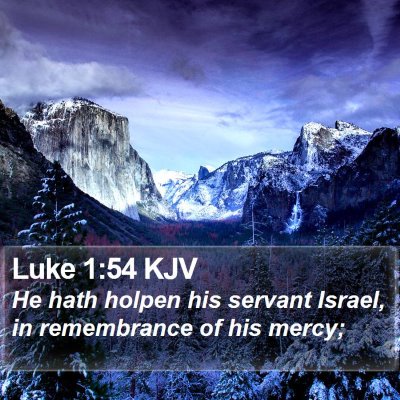Luke 1:54 KJV Bible Verse Image