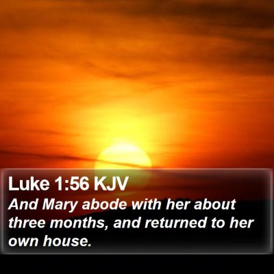 Luke 1:56 KJV Bible Verse Image