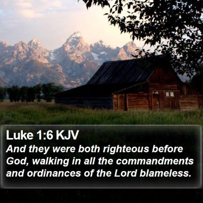 Luke 1:6 KJV Bible Verse Image
