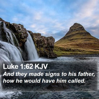 Luke 1:62 KJV Bible Verse Image