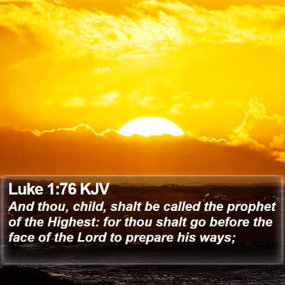 Luke 1:76 KJV Bible Verse Image