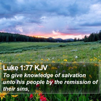 Luke 1:77 KJV Bible Verse Image