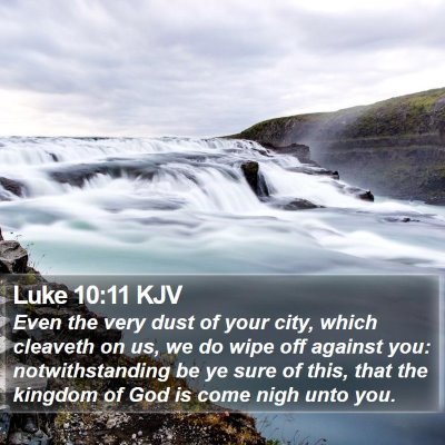 Luke 10:11 KJV Bible Verse Image