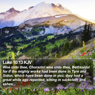 Luke 10:13 KJV Bible Verse Image