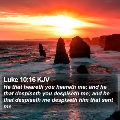 Luke 10:16 KJV Bible Verse Image