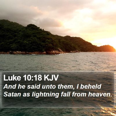 Luke 10:18 KJV Bible Verse Image