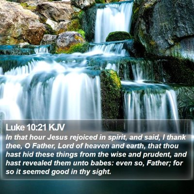 Luke 10:21 KJV Bible Verse Image