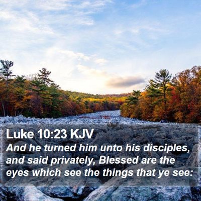 Luke 10:23 KJV Bible Verse Image