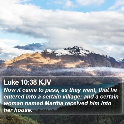 Luke 10:38 KJV Bible Verse Image