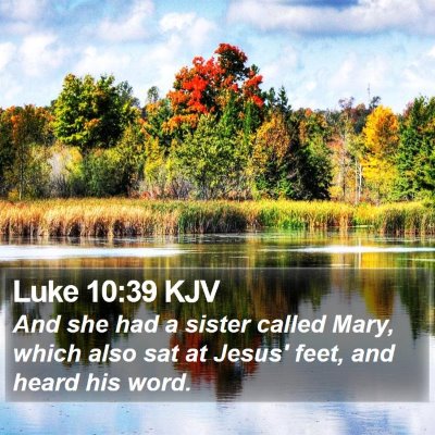 Luke 10:39 KJV Bible Verse Image