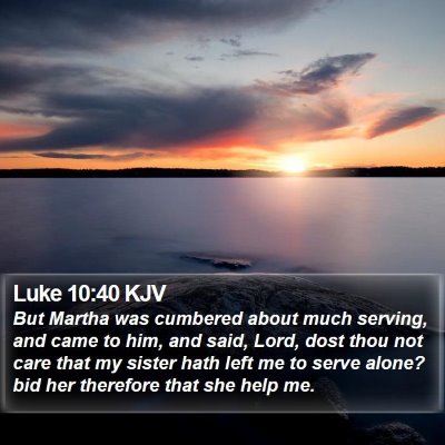 Luke 10:40 KJV Bible Verse Image
