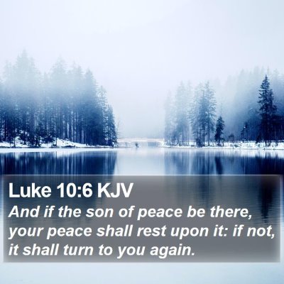 Luke 10:6 KJV Bible Verse Image