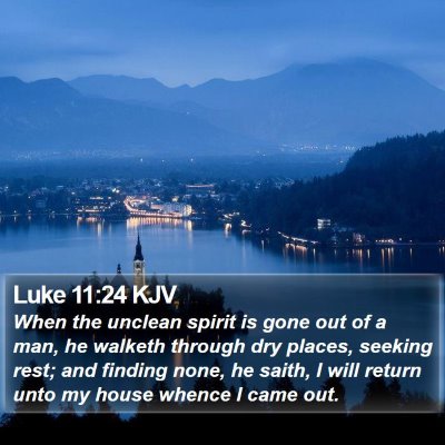 Luke 11:24 KJV Bible Verse Image