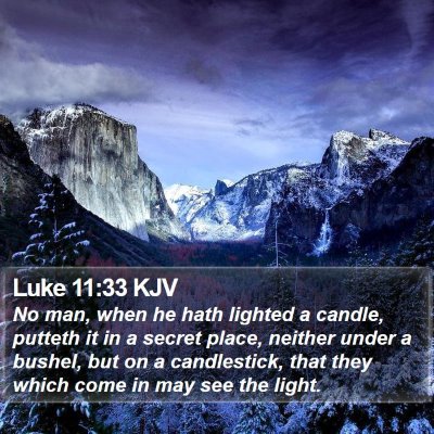 Luke 11:33 KJV Bible Verse Image