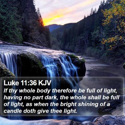 Luke 11:36 KJV Bible Verse Image