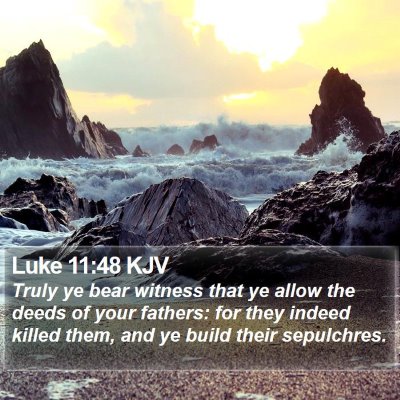 Luke 11:48 KJV Bible Verse Image