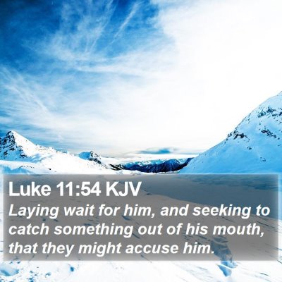 Luke 11:54 KJV Bible Verse Image