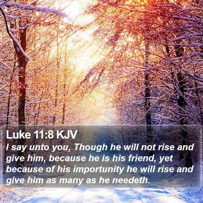 Luke 11:8 KJV Bible Verse Image