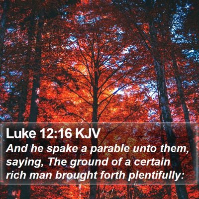 Luke 12:16 KJV Bible Verse Image