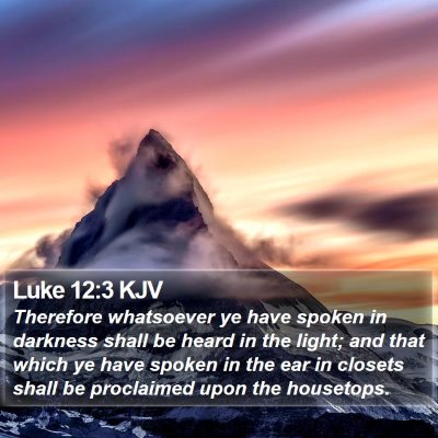 Luke 12:3 KJV Bible Verse Image
