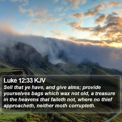 Luke 12:33 KJV Bible Verse Image