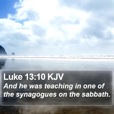 Luke 13:10 KJV Bible Verse Image