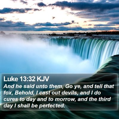 Luke 13:32 KJV Bible Verse Image