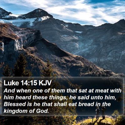 Luke 14:15 KJV Bible Verse Image