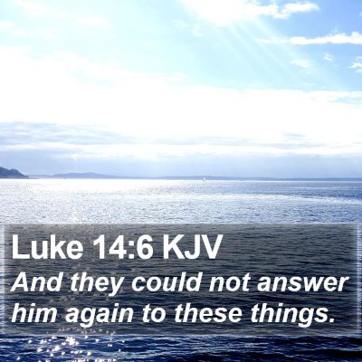 Luke 14:6 KJV Bible Verse Image