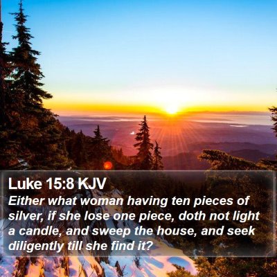 Luke 15:8 KJV Bible Verse Image