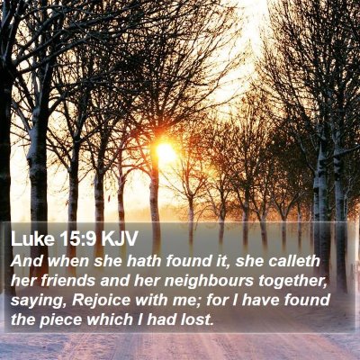 Luke 15:9 KJV Bible Verse Image