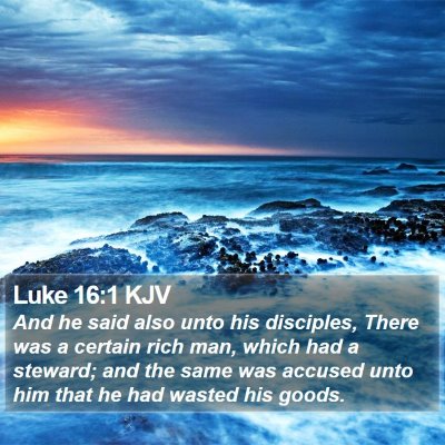 Luke 16:1 KJV Bible Verse Image