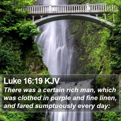 Luke 16:19 KJV Bible Verse Image
