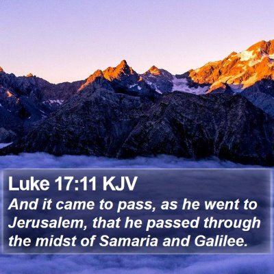 Luke 17:11 KJV Bible Verse Image