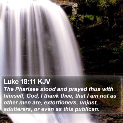 Luke 18:11 KJV Bible Verse Image