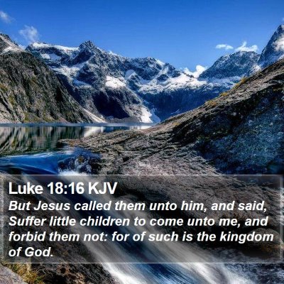 Luke 18:16 KJV Bible Verse Image